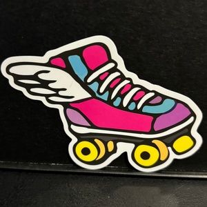 ROLLAR SKATE WITH WINGS STICKER